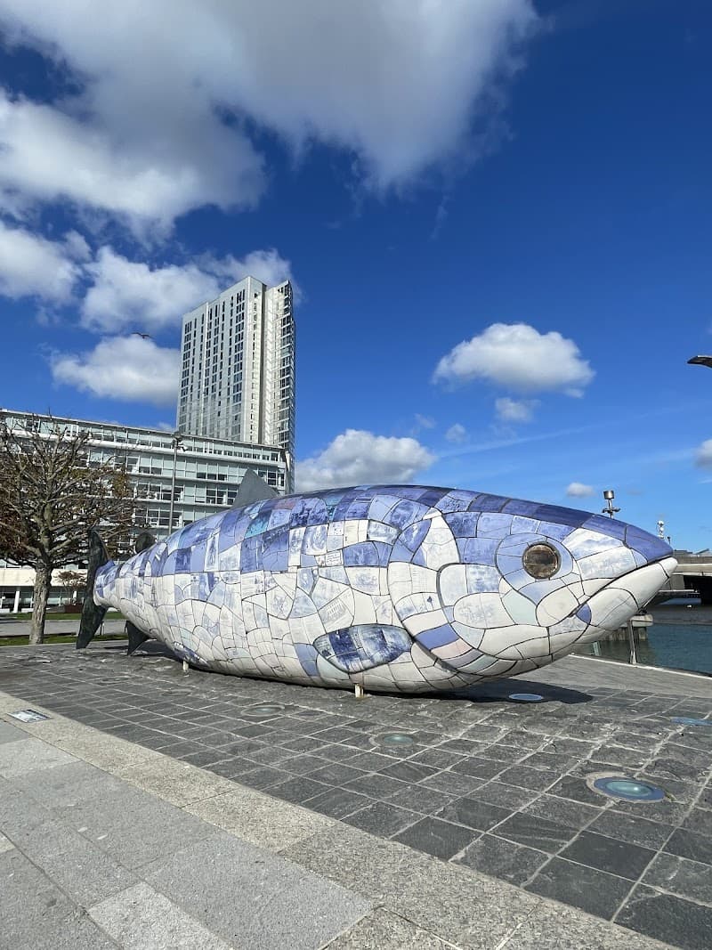 Fish on a Bicycle sculpture